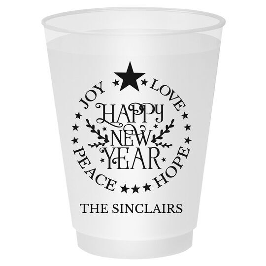 Happy New Year Shatterproof Cups